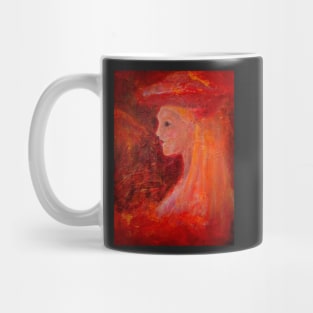 Lady in Red Mug